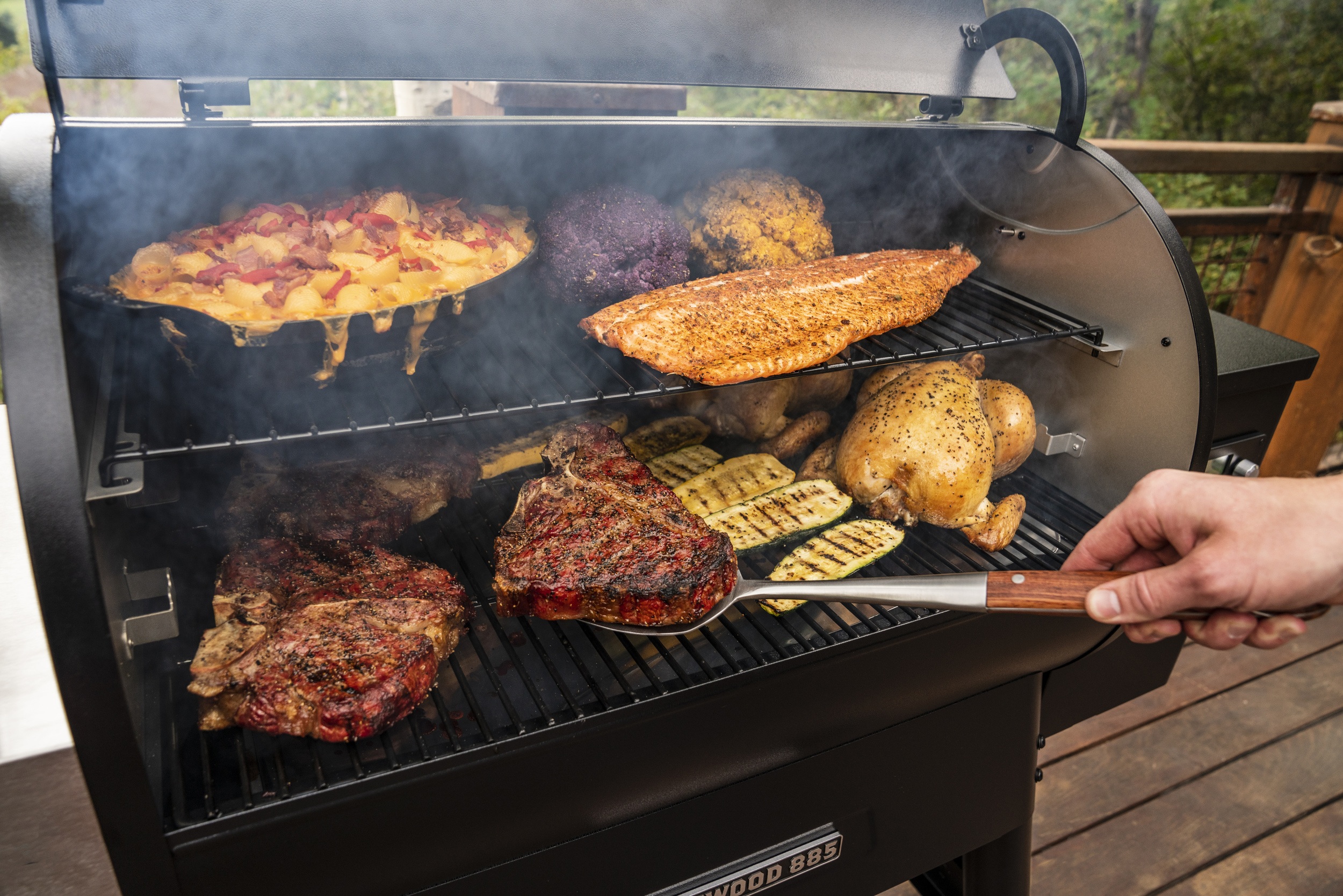 Barbecue a variety of foods on your Traeger electric smoker