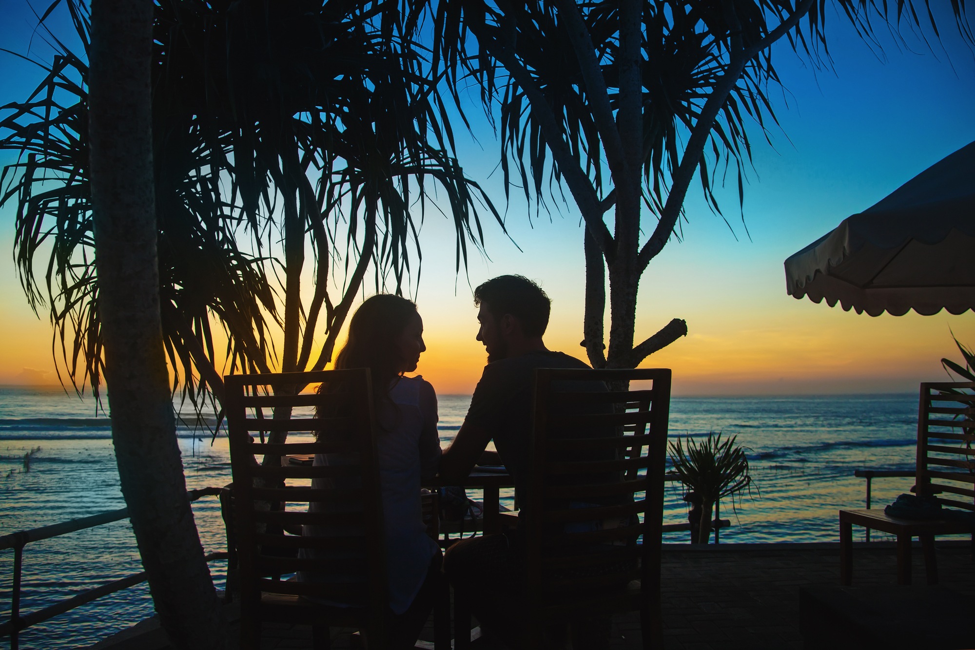 Vacation date night in tropical destination