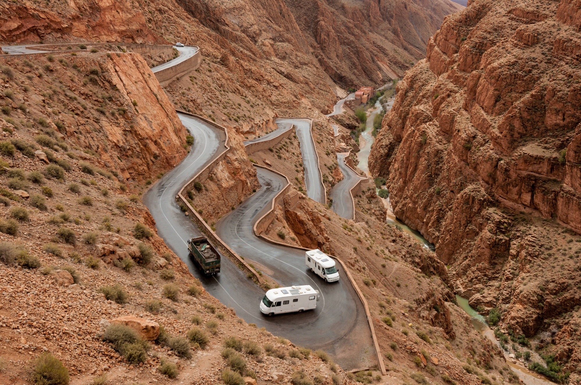 Winding road in the Atlas Mountains