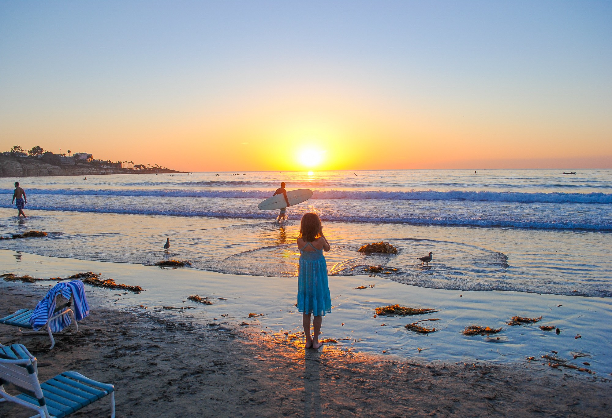 San Diego, California beach scene