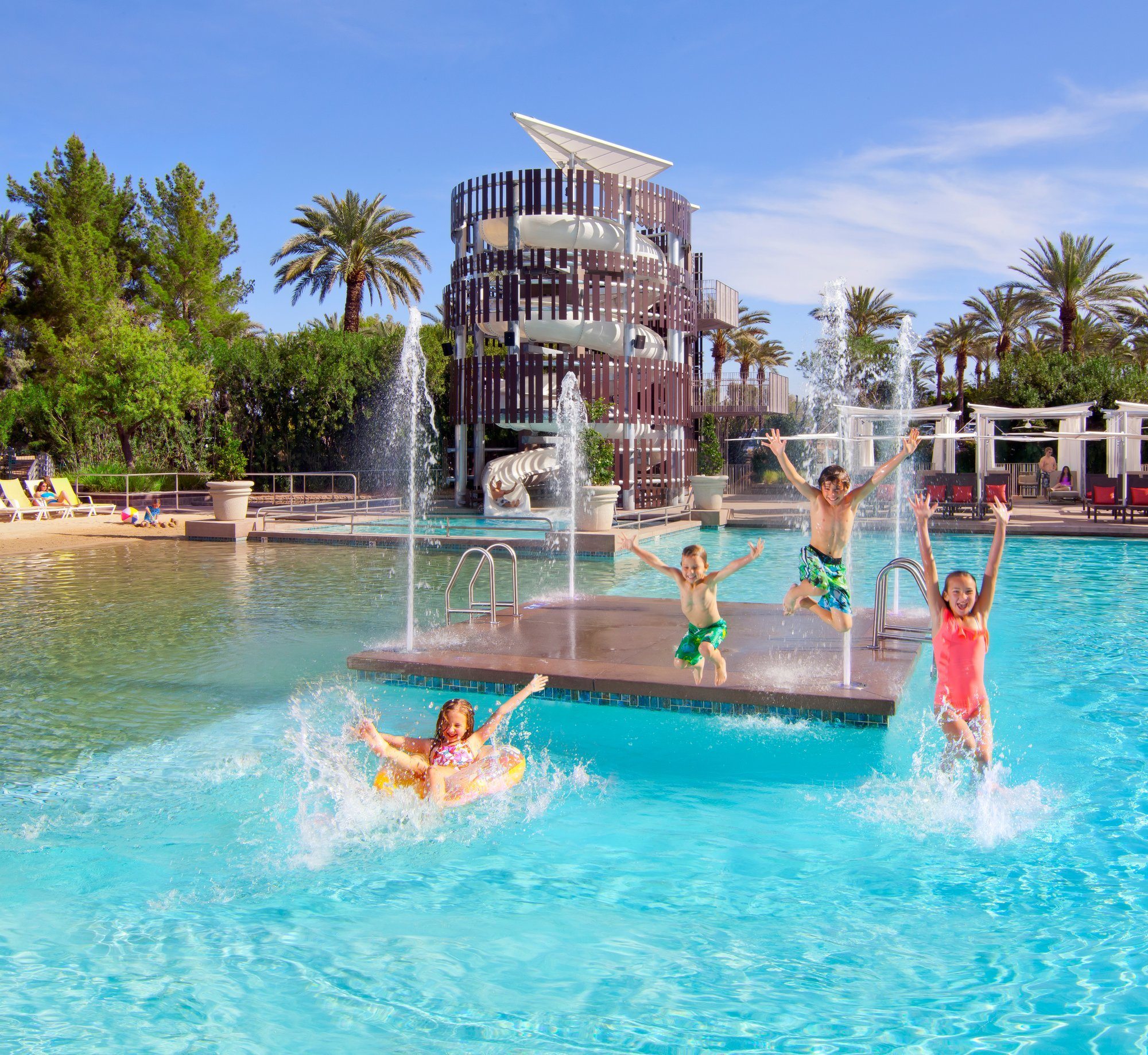 Waterslide and splash pad at Hyatt Regency Resort & Spa at Gainey Ranch