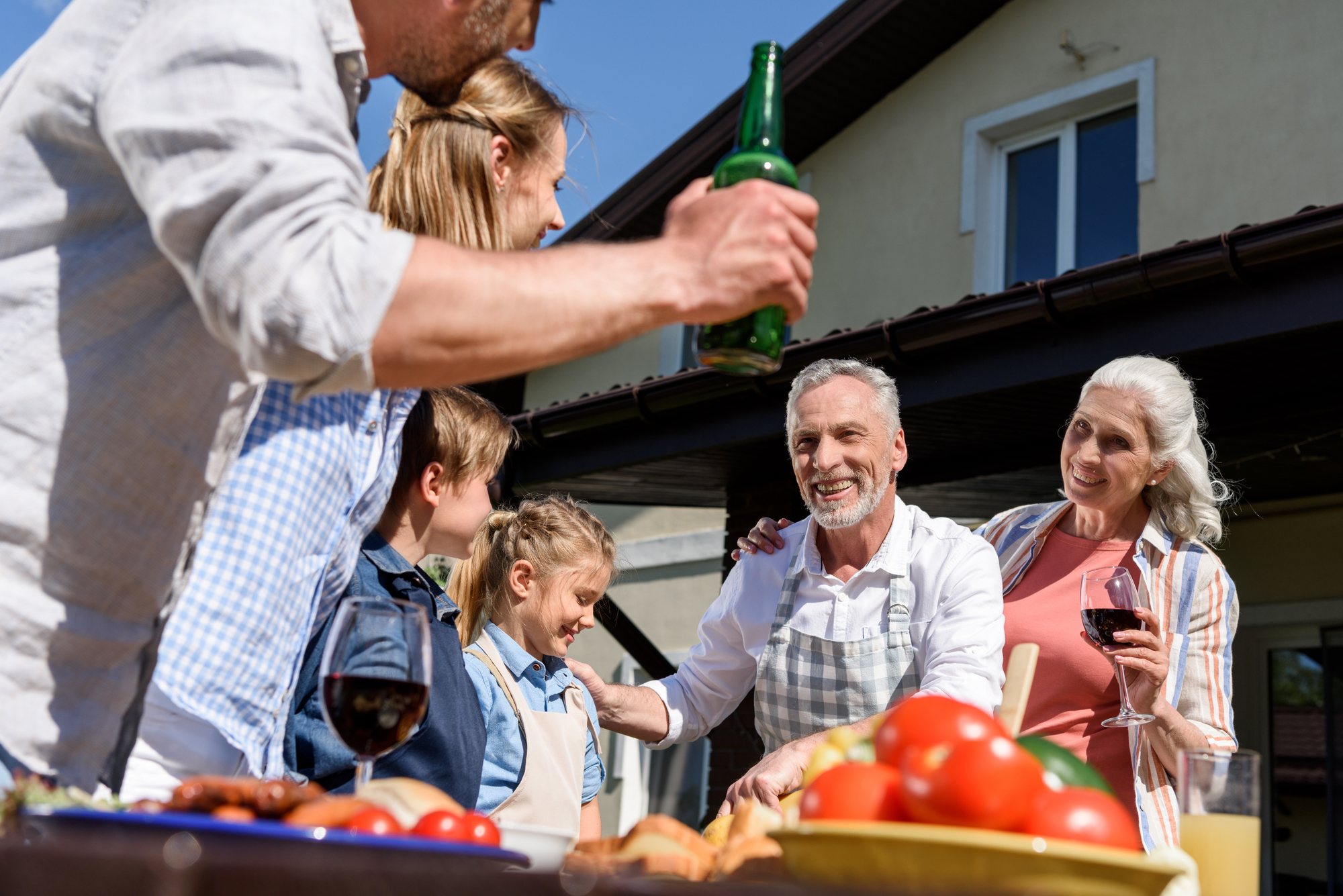 Backyard family barbecue