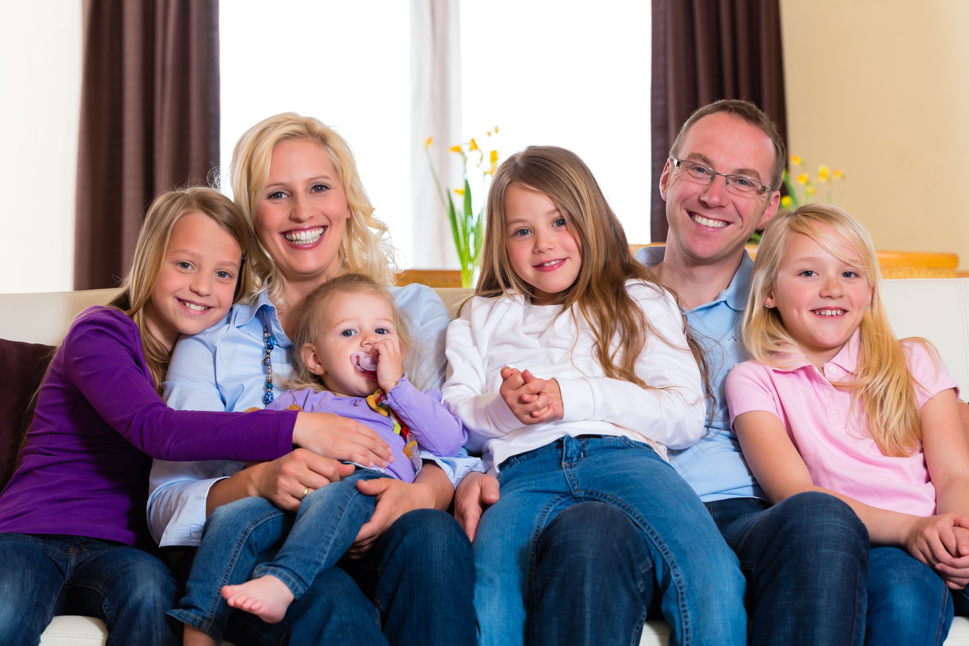 Parents with four girls