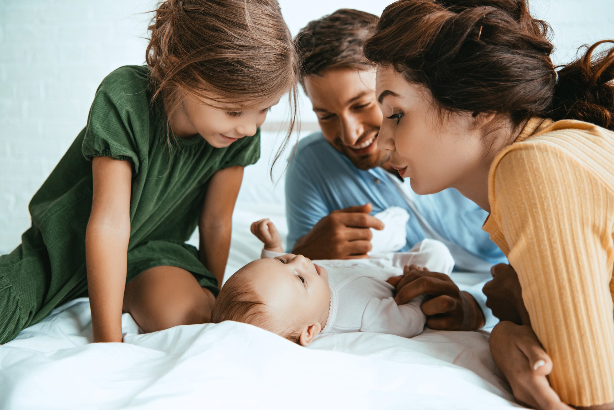 Happy family with baby