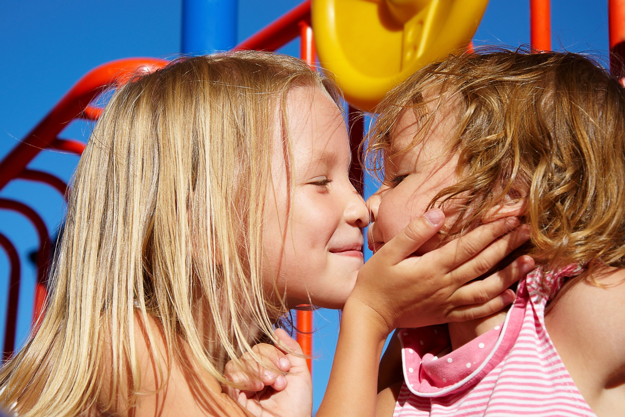 Sibling love between two young sisters