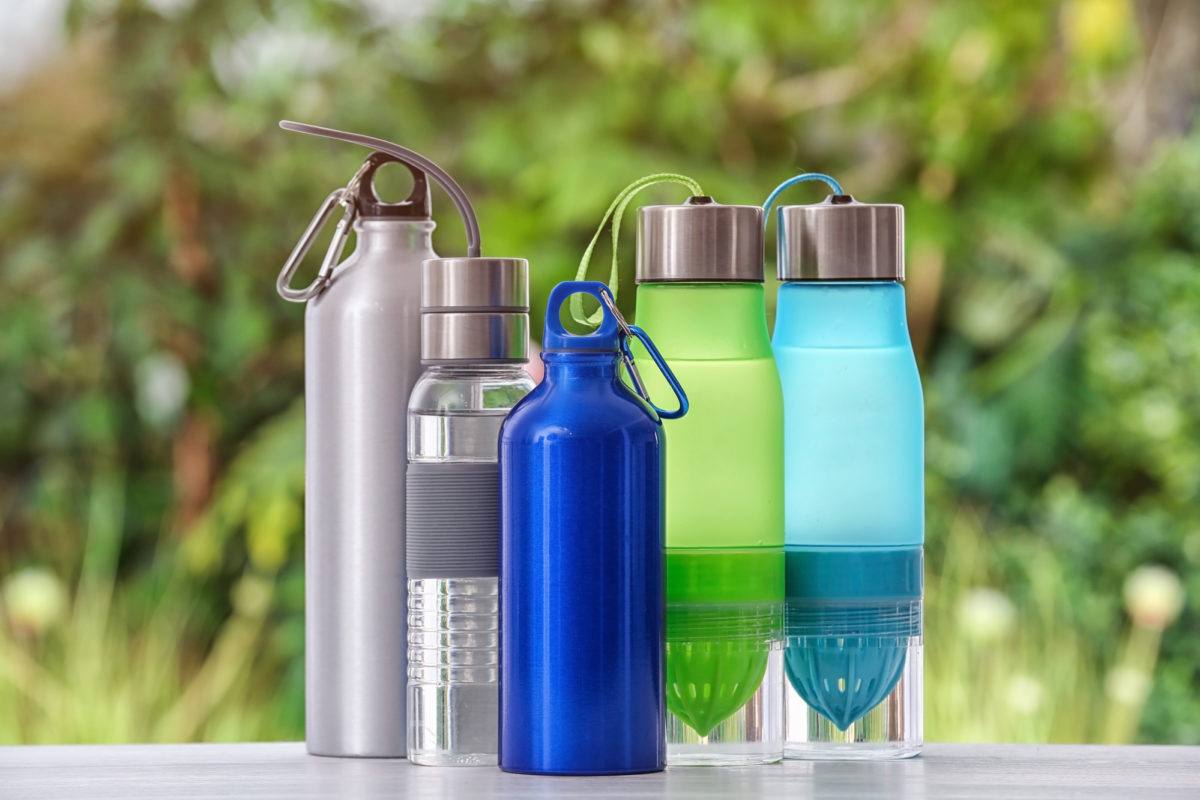 Reusable water bottles make staying hydrated while traveling easier