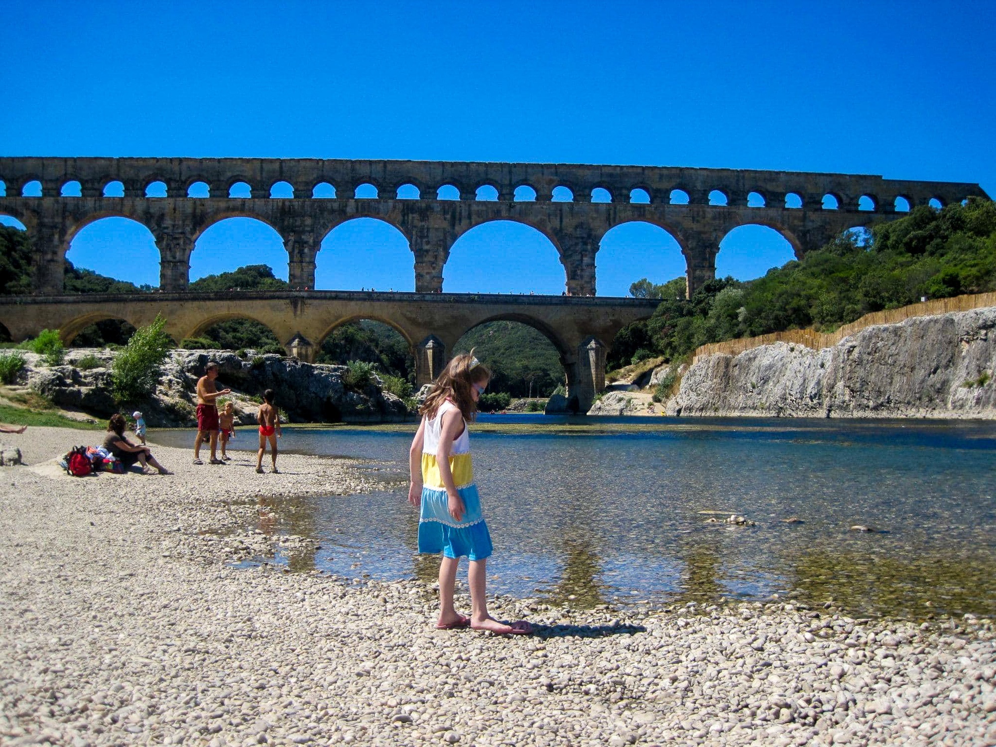 Pont du Garde Roman aquaduct in Nîmes, France