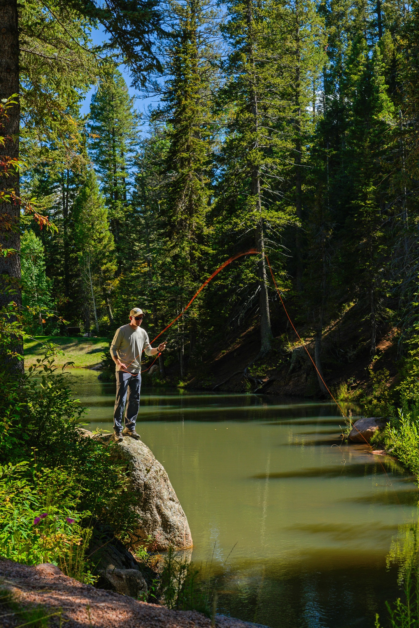 Fly-fishing at Broadmoor Ranch 