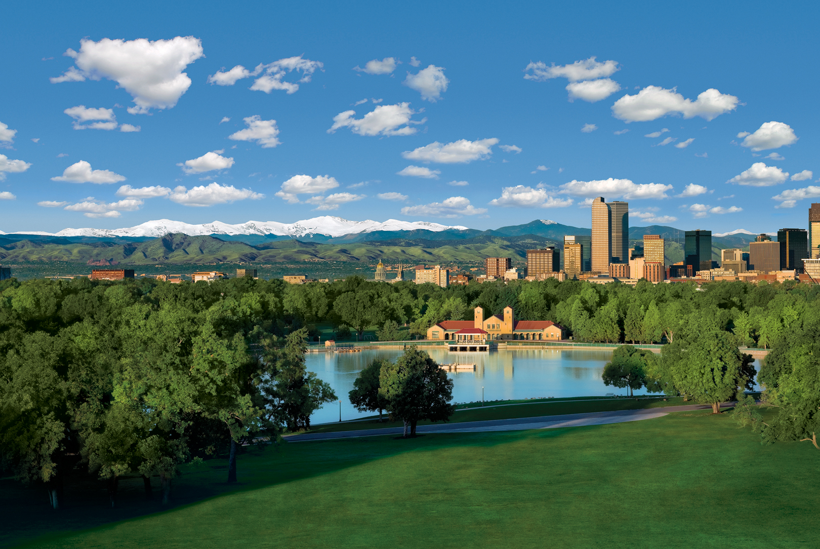 Denver Skyline from City Park 