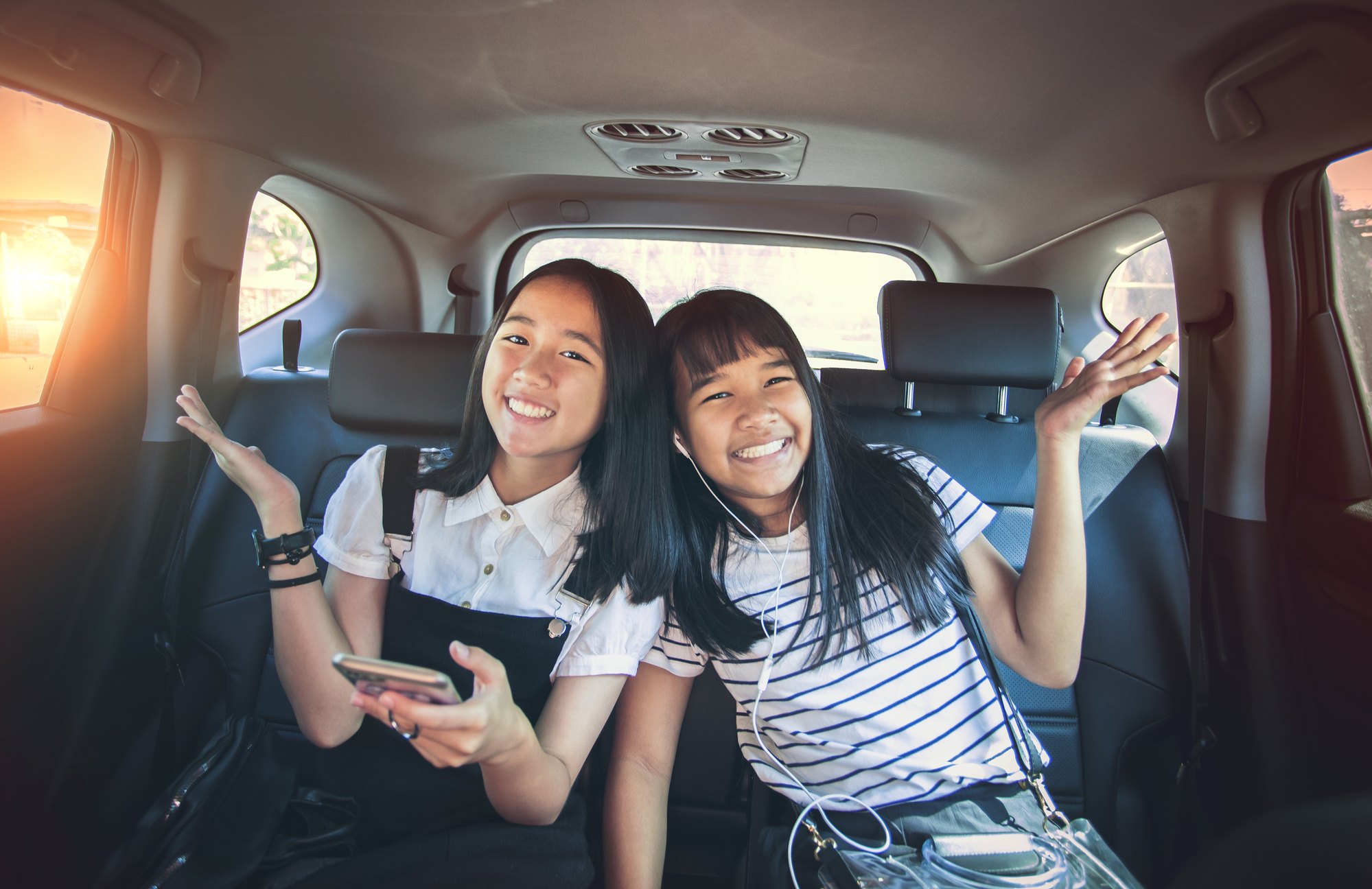 Teens on family road trip