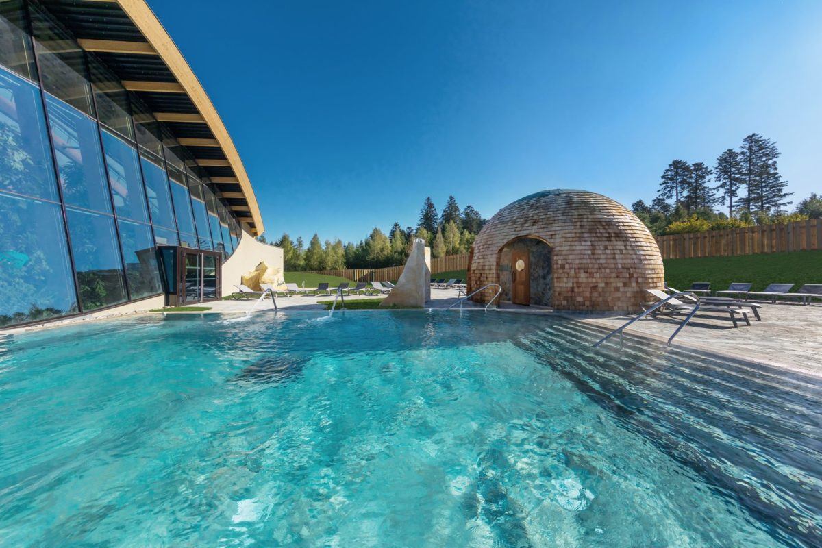 Outdoor pool at Deep Nature Spa