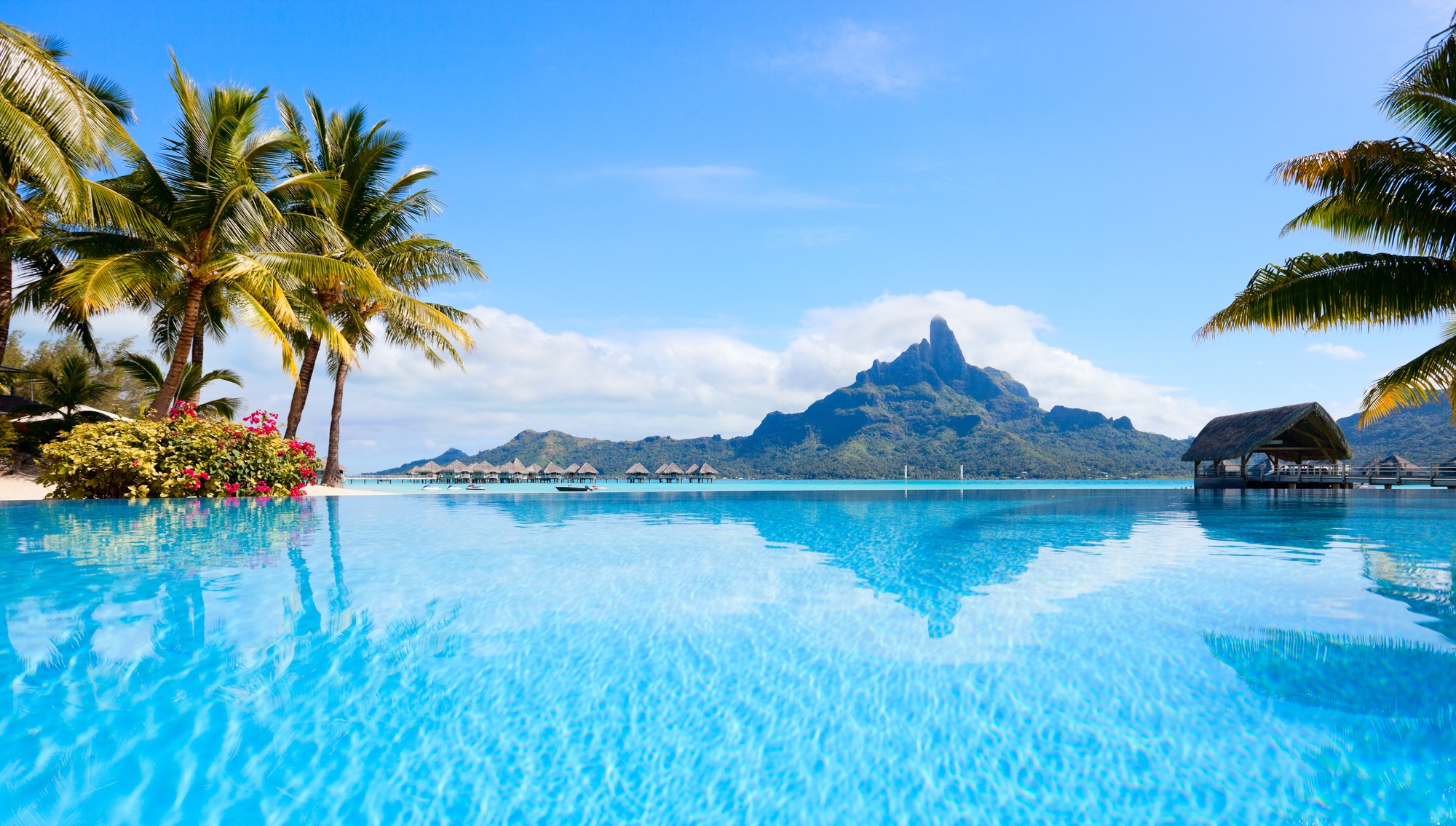 Otemanu Mountain on Bora Bora island in French Polynesia