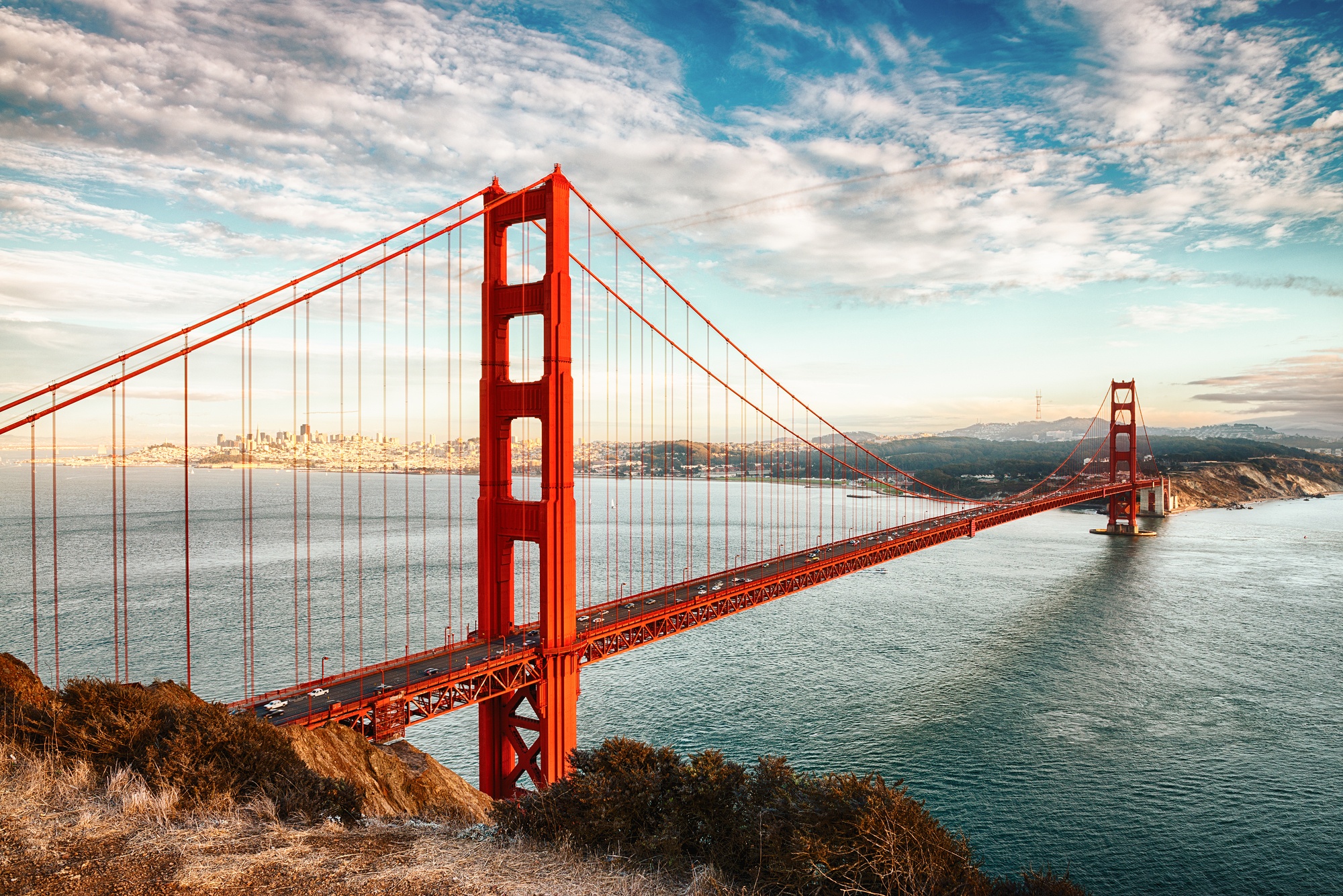 The famous Golden Gate Bridge