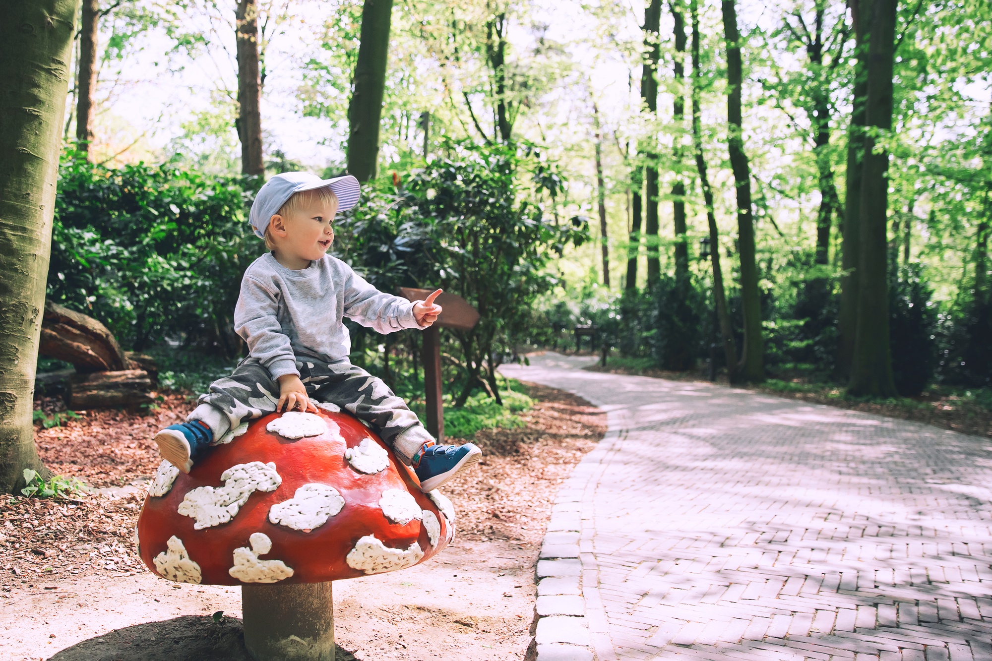 Child at Efteling Amusement Park in the Netherlands