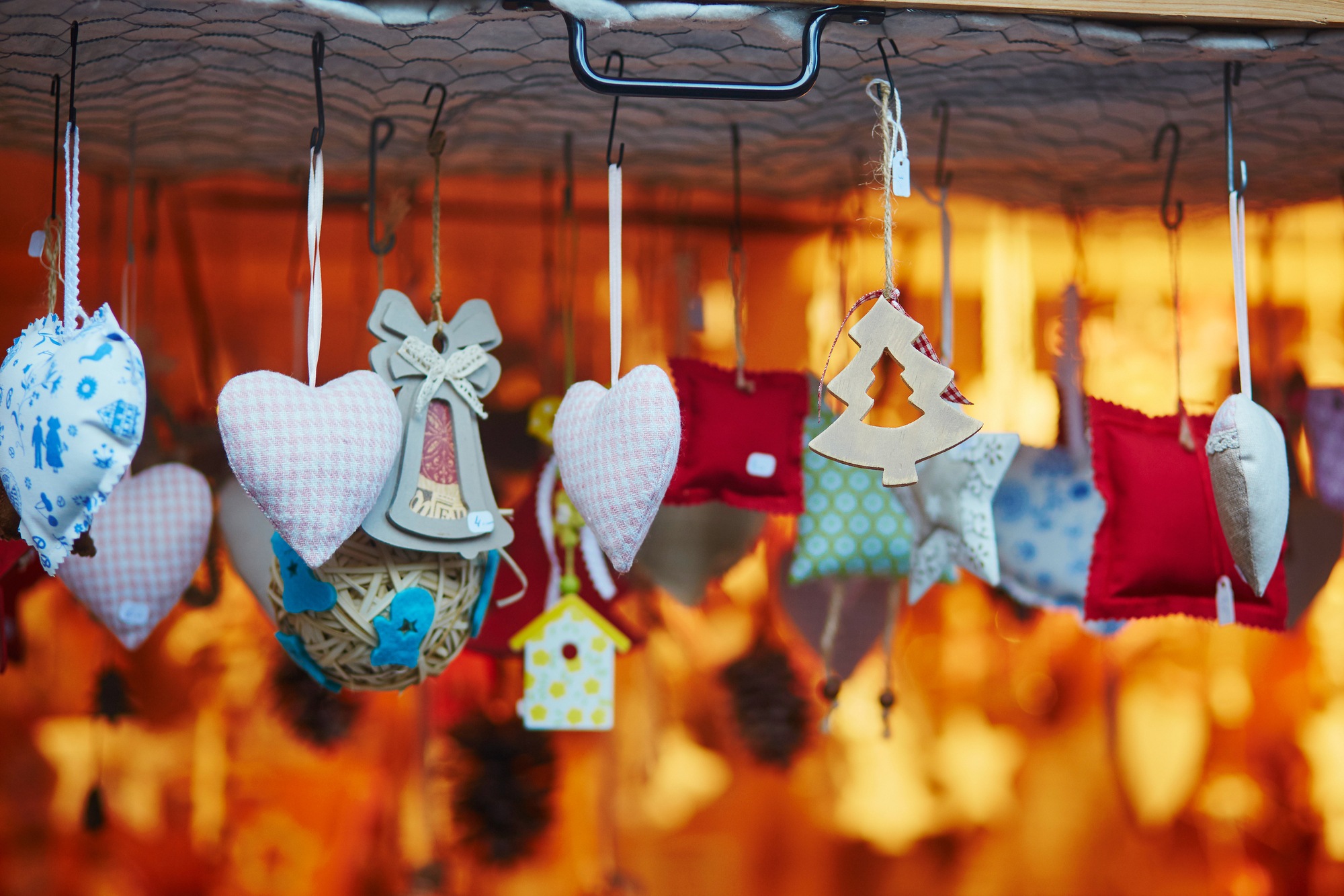 Christmas ornaments for sale in Strasbourg, France