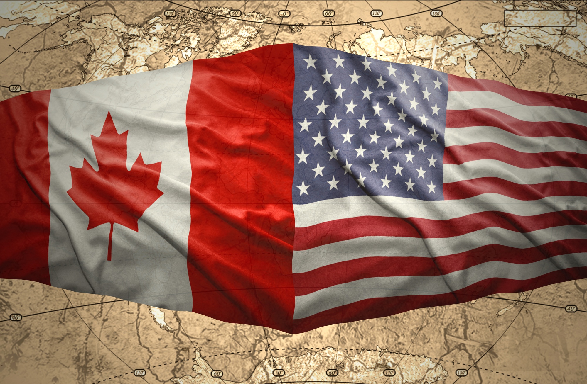 Canada and the USA share the world's longest international border 