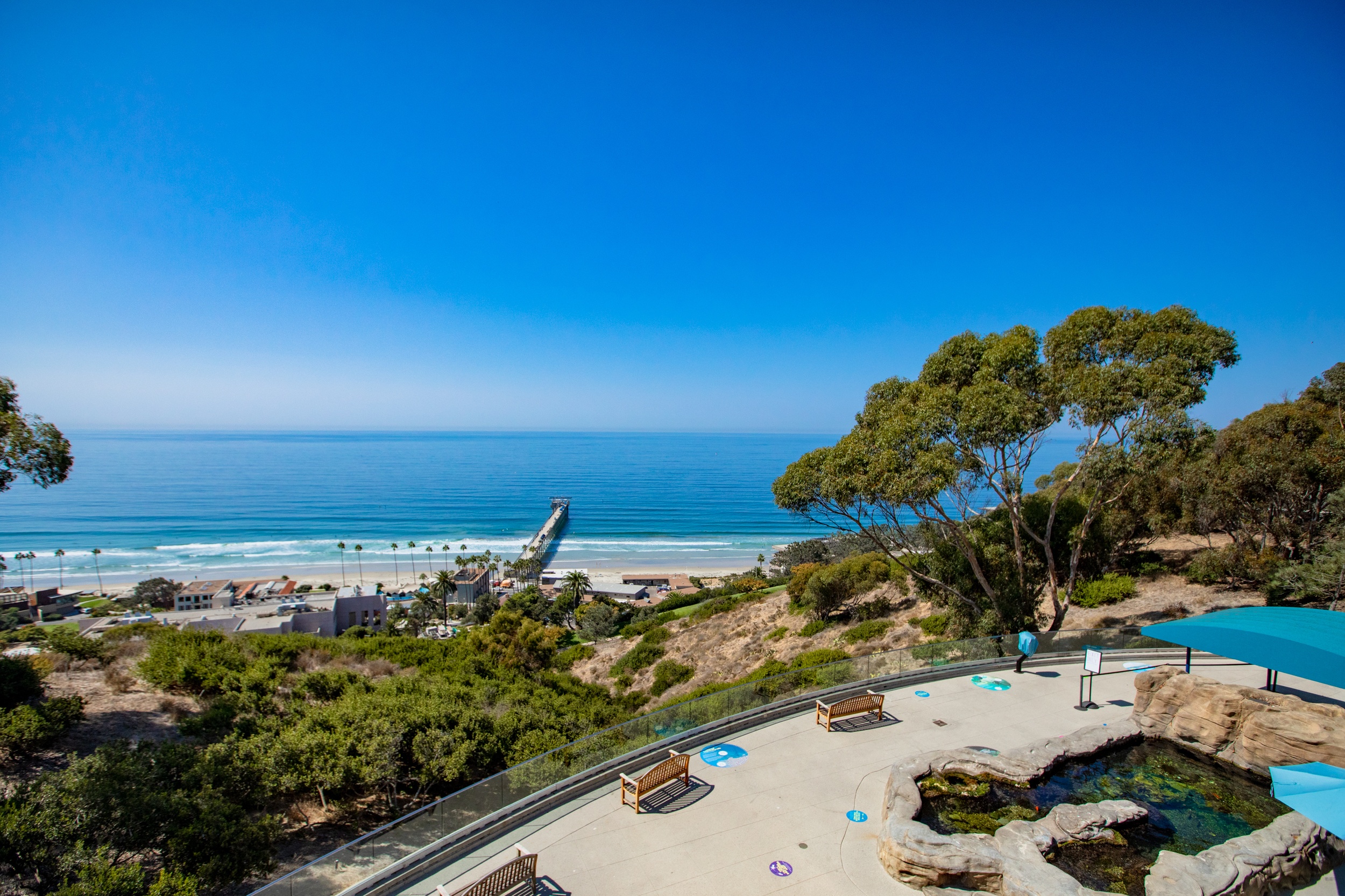 View of the Pacific Ocean from the Smargon Courtyard 