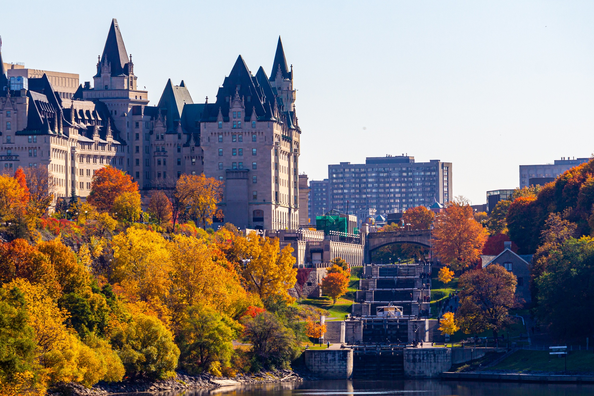 The Fairmont Château Laurier in fall 