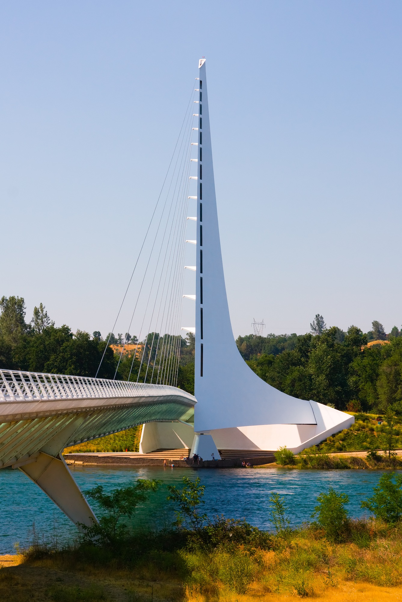 Sundial Bridge in Turtle Bay Exploration Park in Redding, California 