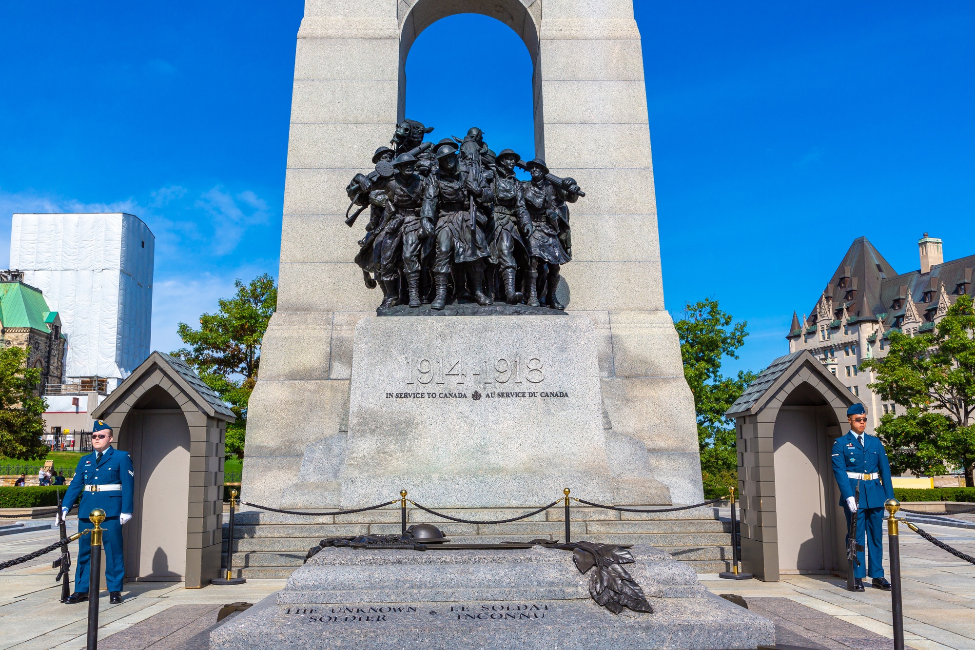 Guards at The National War Memorial in Ottawa 