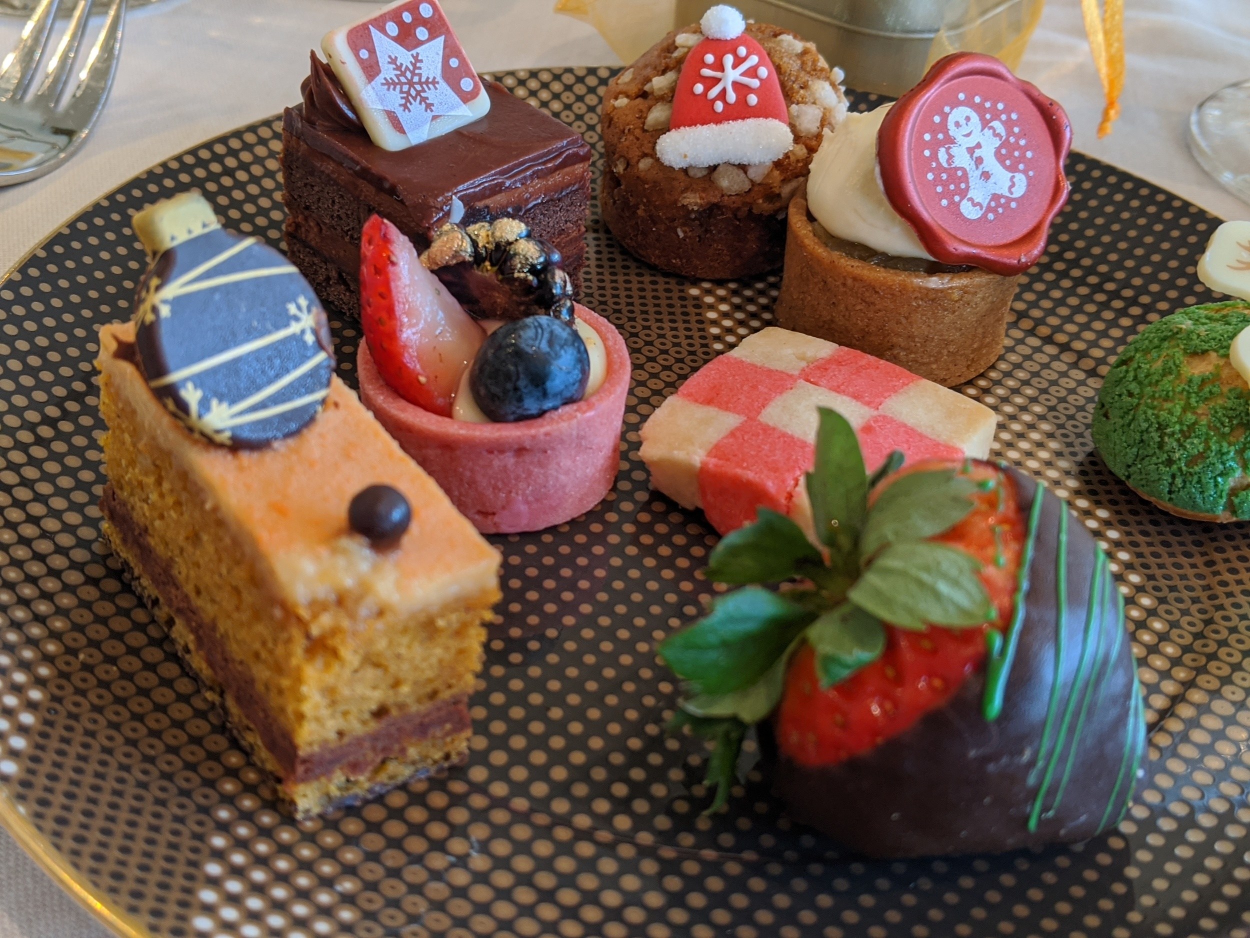 Treats at the Phoenician Holiday Tea in Scottsdale, Arizona