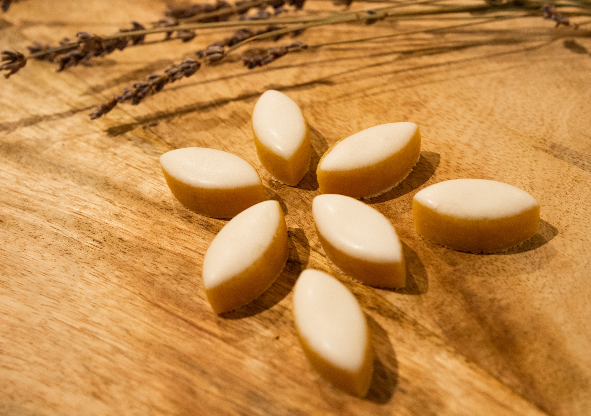 Calissons, one of the 13 Christmas desserts of Provence typical in Aix-en-Provence 