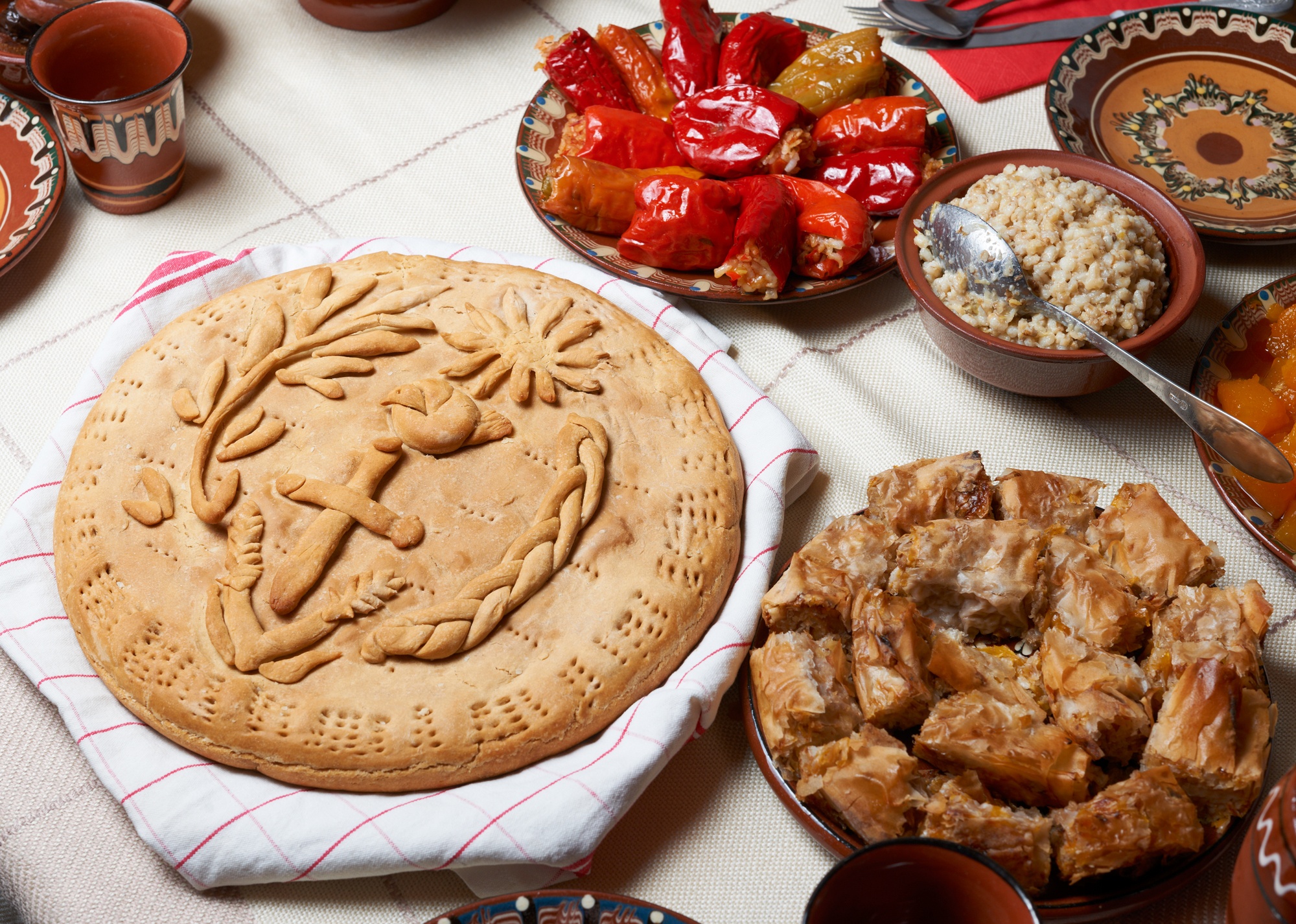 Bulgarian bread made for Christmas Eve, a delicious European tradition