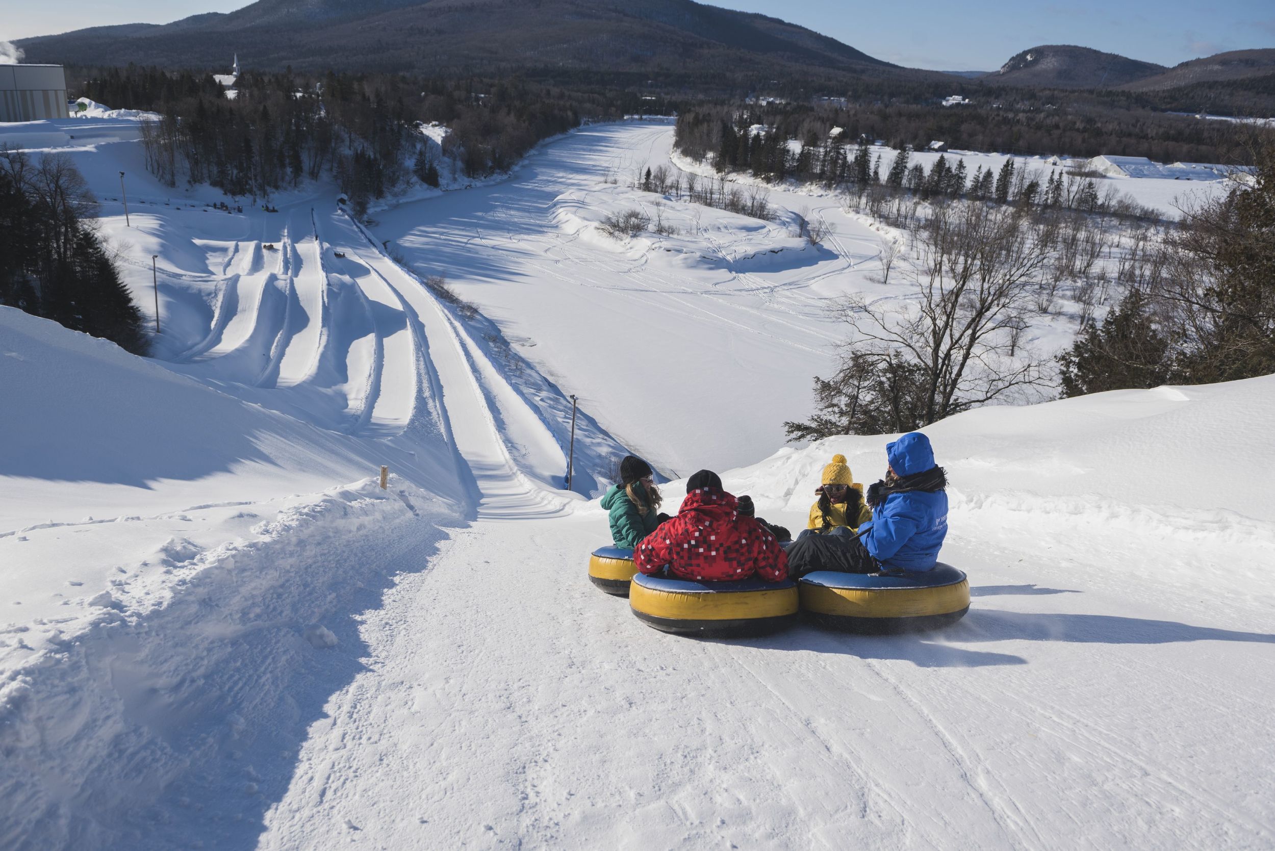 Snow-tubing in Valcartier Village Vacances in Quebec