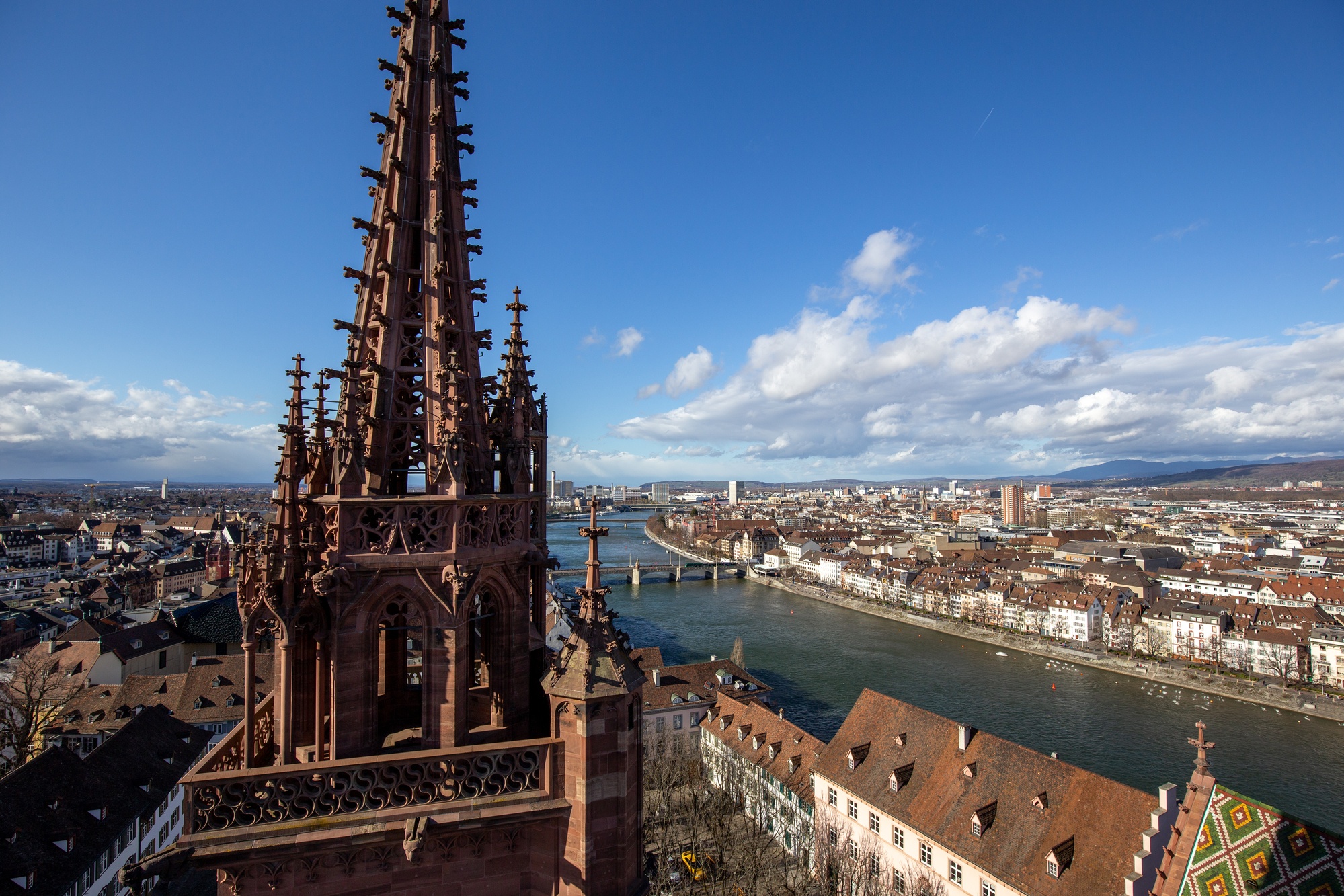 View from top Basel Minster 