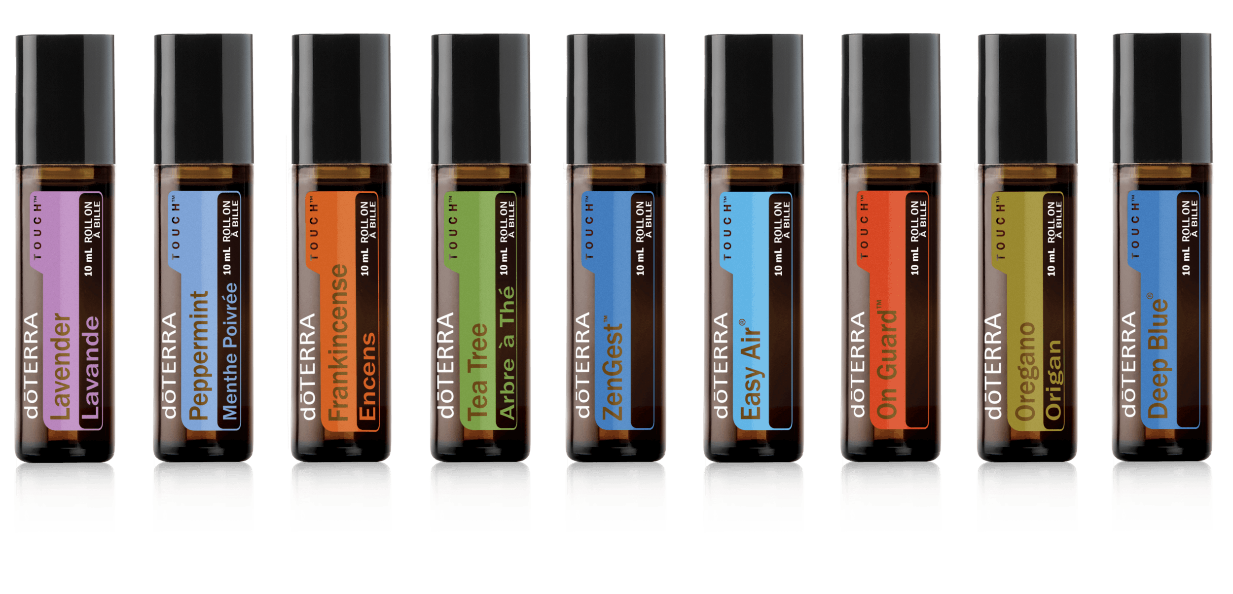 An array of DoTerra essential oils