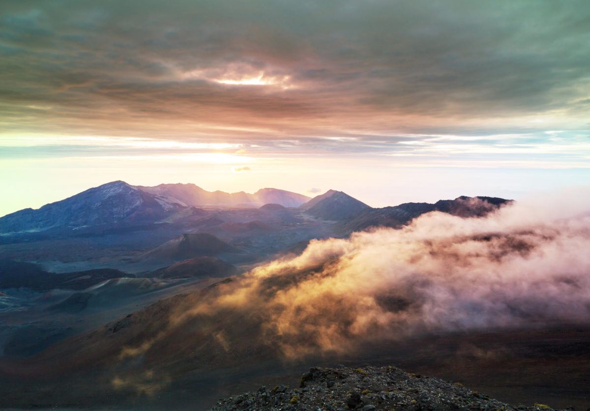 Sunrise view from Haleakala on Maui