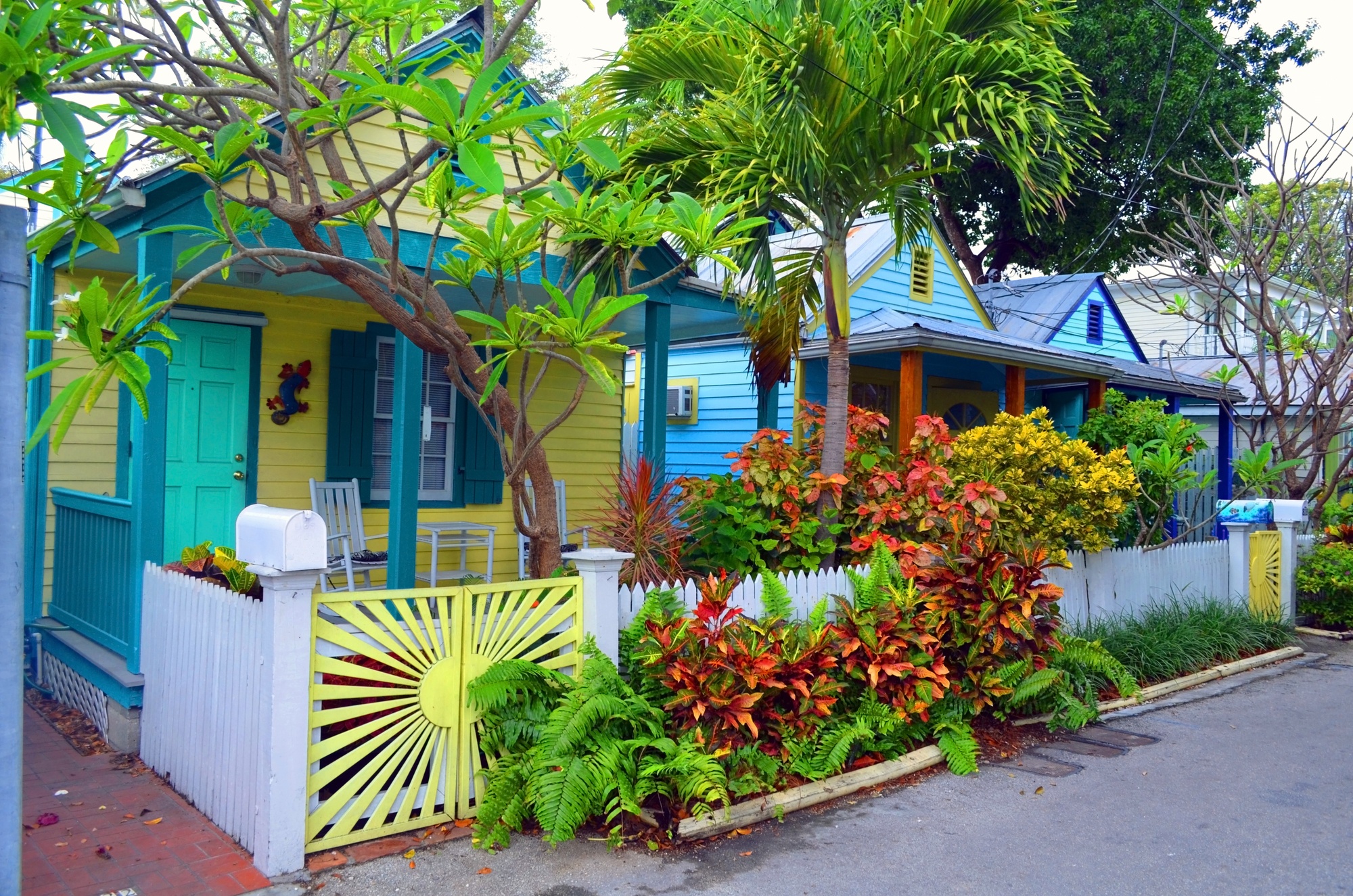 Colorful cottages in Key West, Florida