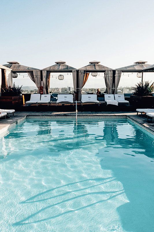 Rooftop pool at SIXTY Beverly Hills 