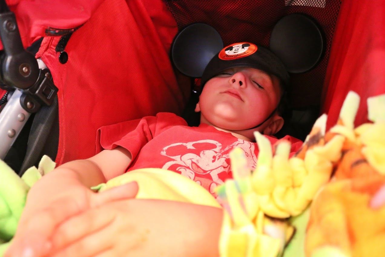 Strollers make naps a cinch at Disneyland with kids