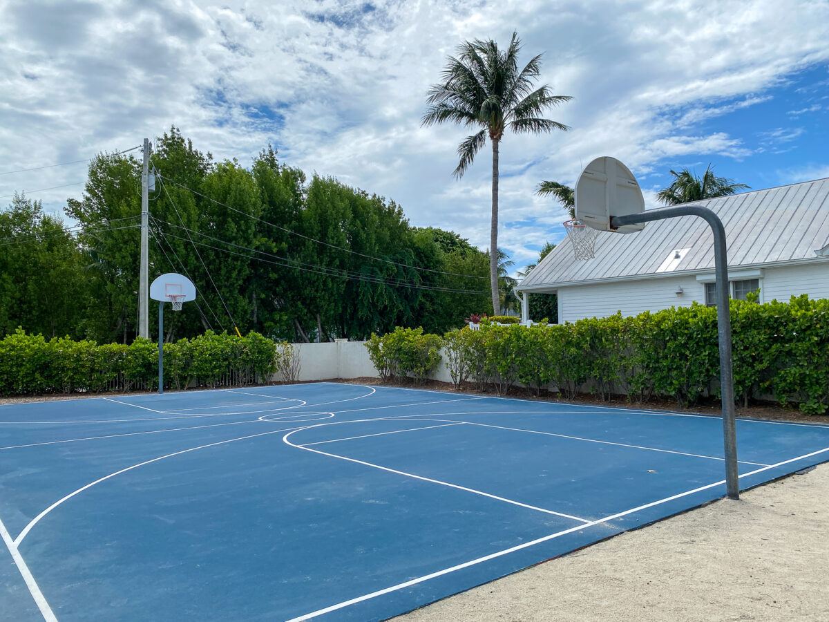 Basketball court at Coral Cay