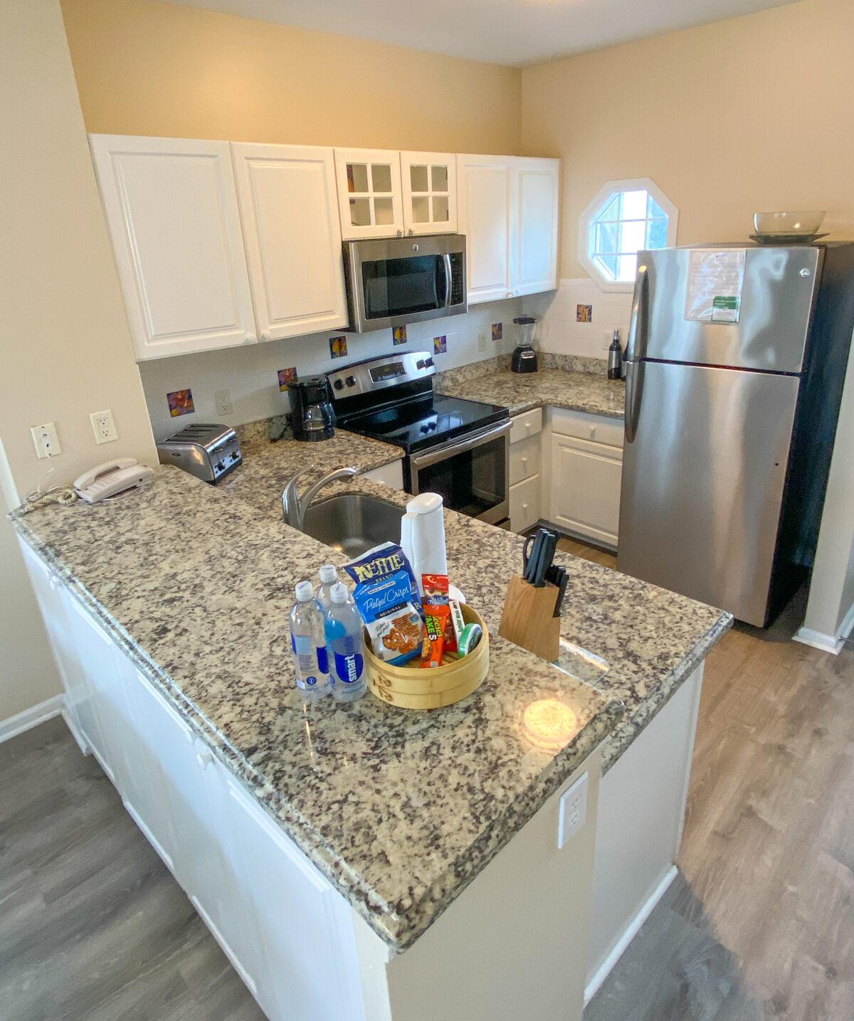 Kitchen in two-bedroom villa at Hawks Cay Resort