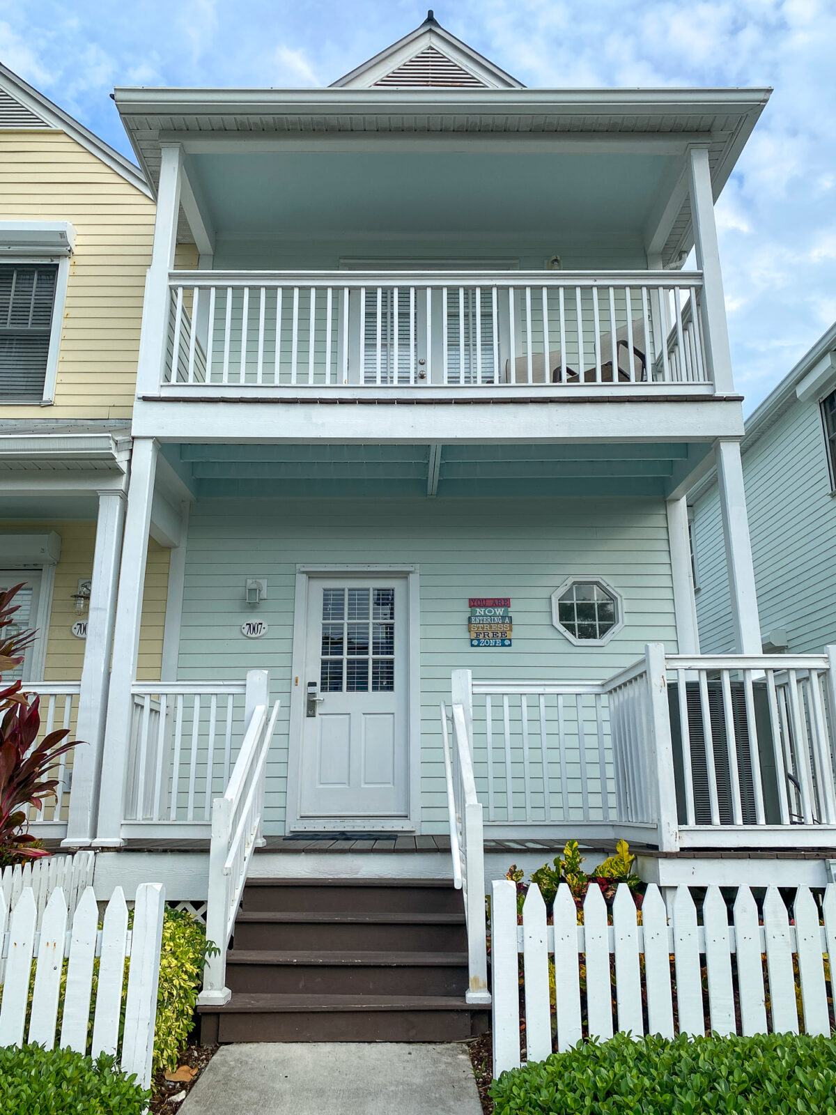 Our darling two-bedroom, two-story villa at Hawks Cay Resort