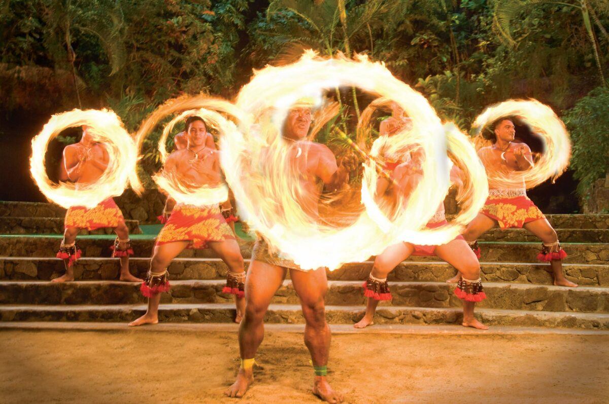 Fire dancers at the Polynesian Cultural Center