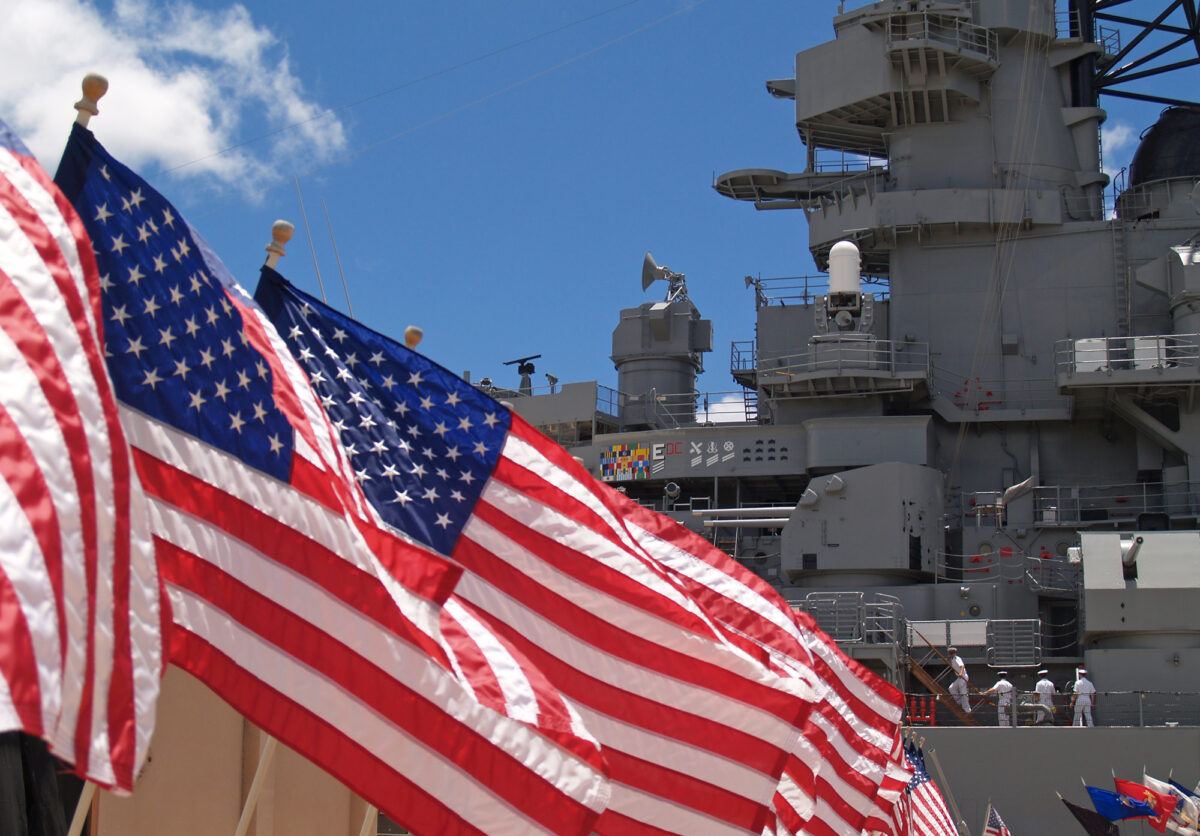 USS Missouri battleship at Pearl Harbor