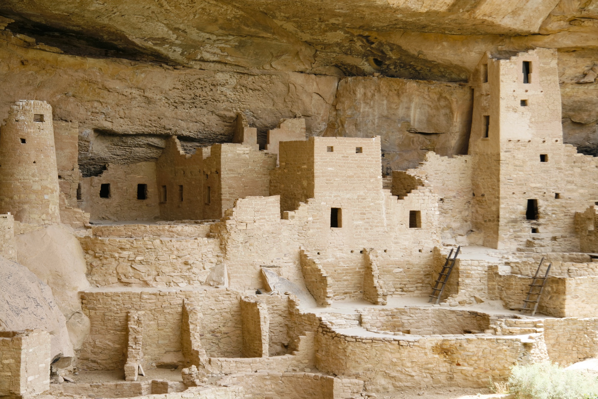 Ancient Ancestral Pueblo ruins at Mesa Verde National Park