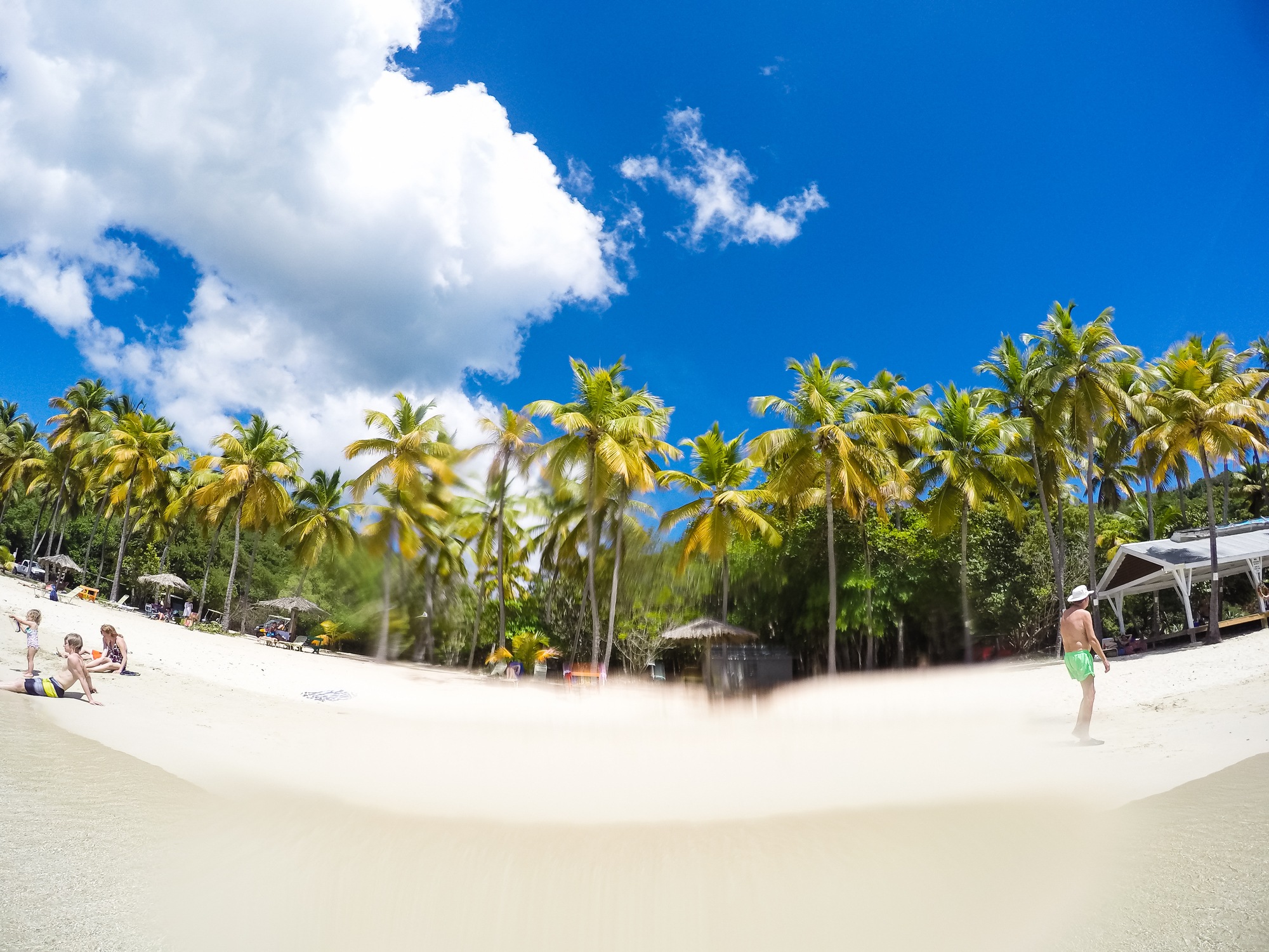 Honeymoon Beach in Virgin Islands National Park with kids