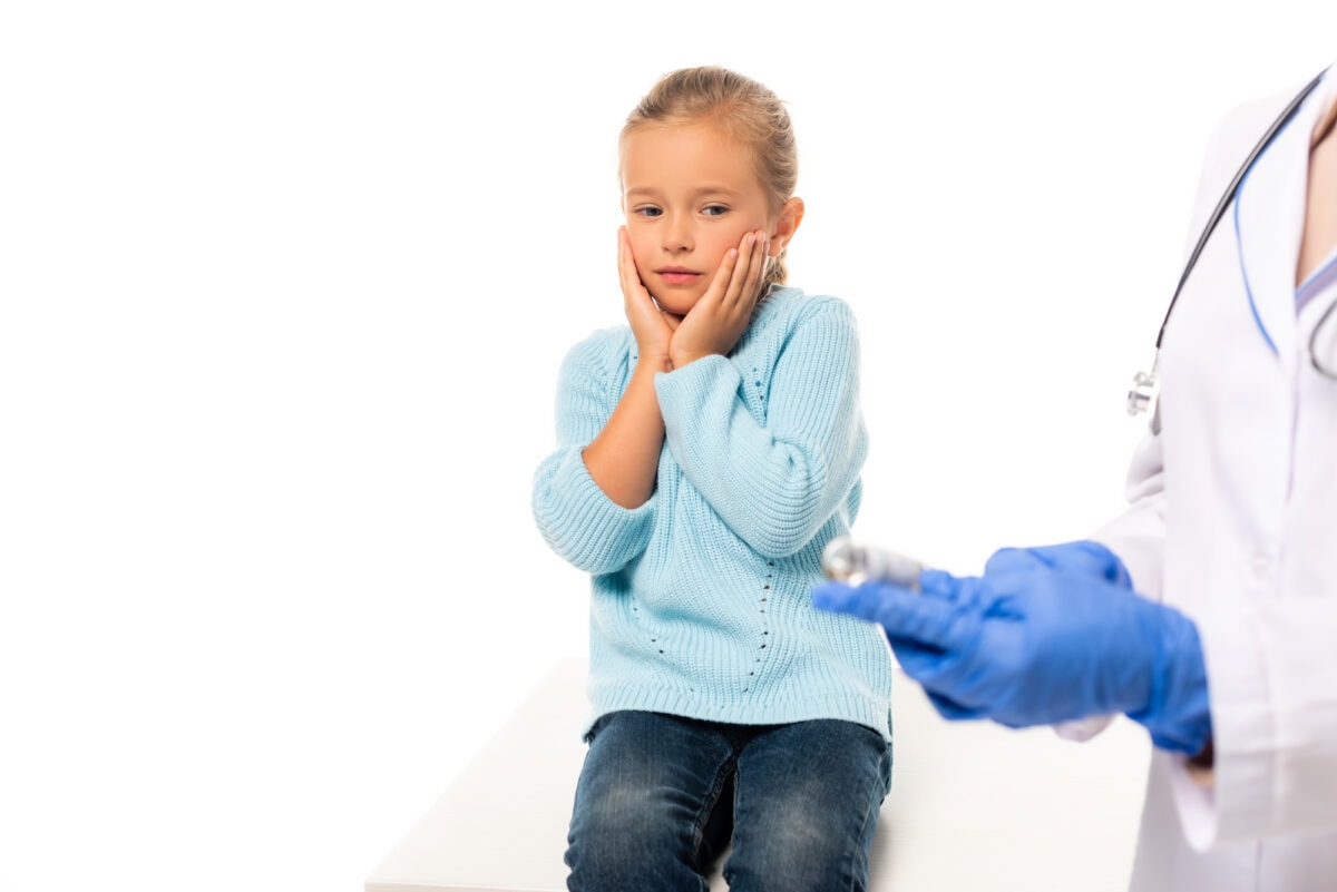 Child getting an injection