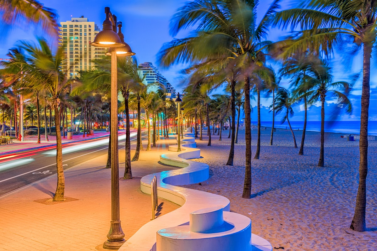 Wave Wall along Fort Lauderdale Beach Promenade