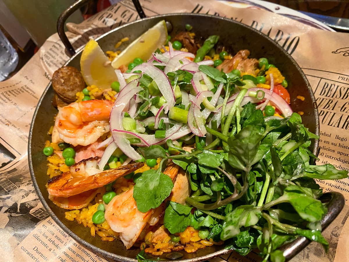 Paella from Cuba Libre on Las Olas Boulevard 