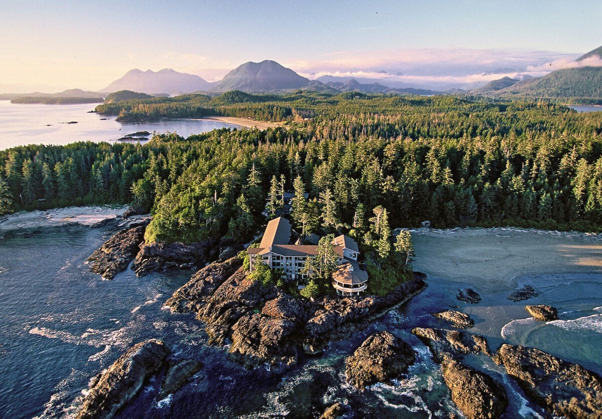 Aerial view of Wickaninnish Inn 