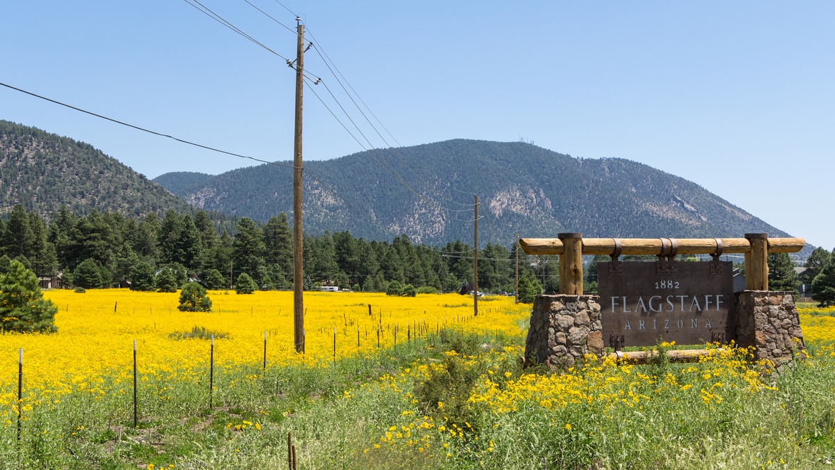 Entering Flagstaff, Arizona 