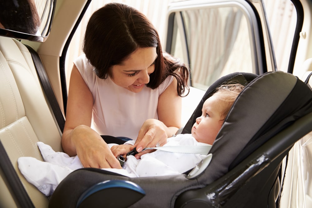 Road trip with baby car seat