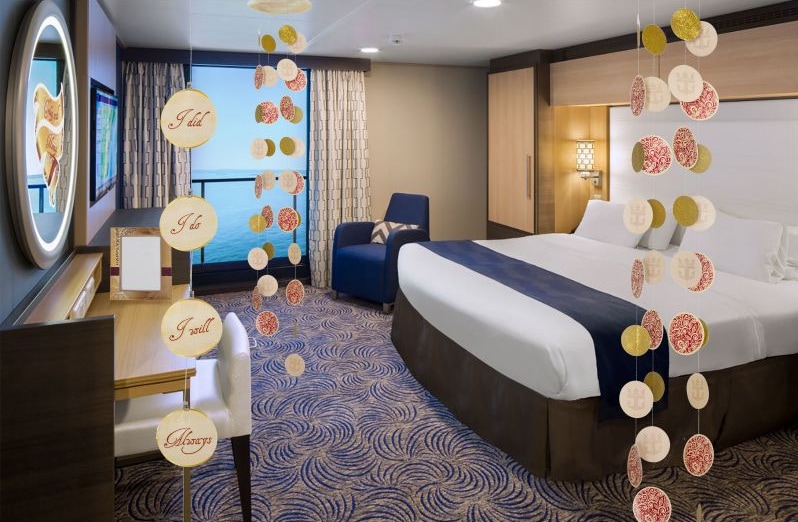 Royal Caribbean romantic stateroom decorations