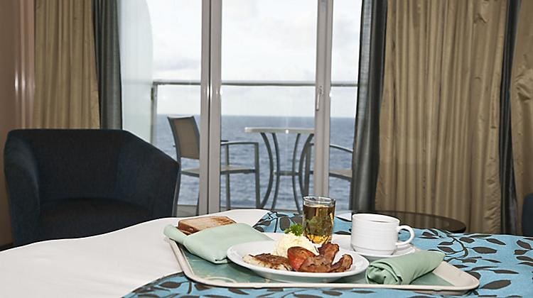 Romantic Royal Caribbean room service 