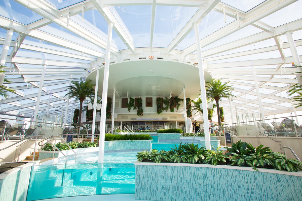 Solarium adult-only pool area on Quantum of the Seas